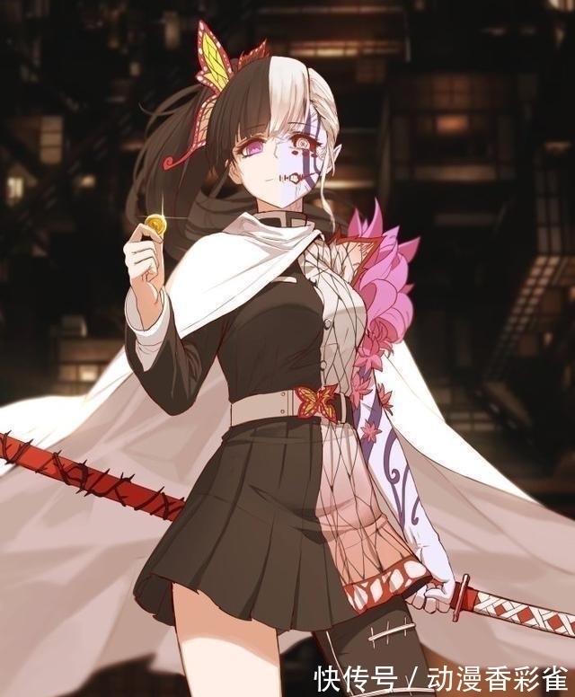 画师|鬼灭之刃:恋柱与蝴蝶“鬼化”更加妖娆,主角团性转后却变可爱?