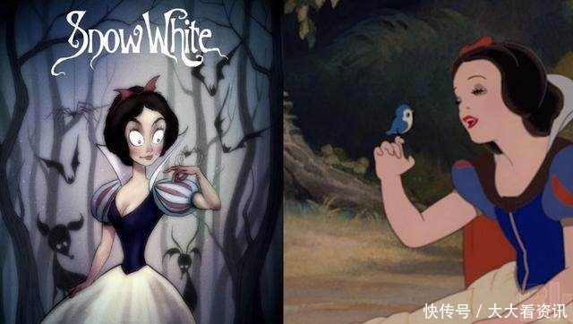 样子|当迪士尼动画变成暗黑风,艾莎和白雪公主的样子有点可怕!