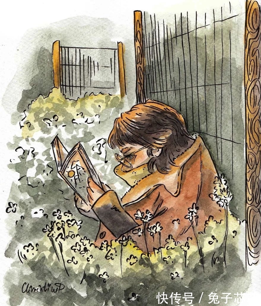 一本好书$16幅水彩画描绘的幸福场景,网友:这才是向往的生活