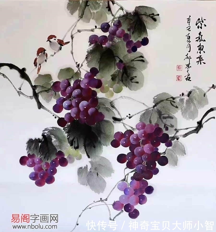 花鸟画家&郝思思:妙笔神韵,刻画入微,传承经典的美女花鸟画家