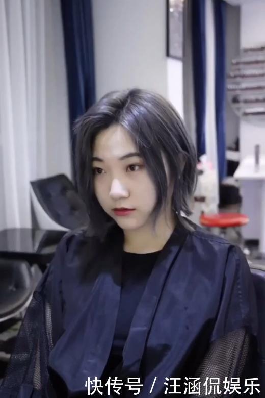 高冷|圆脸小姐姐“太丑”,美发师只剪短后换一种颜色,瞬间减龄又高冷