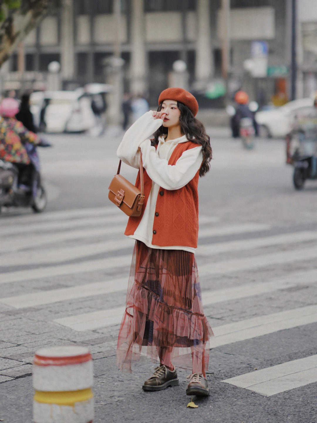 冬天|谁说冬天不适合穿纱裙的?跟着博主这样穿,真的好好看