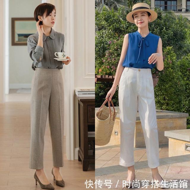 紧身 别穿牛仔裤了,2022年流行这4条裤子,温暖又显瘦,真的太时髦了