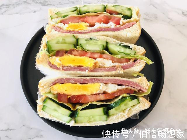 关晓彤蔬菜三明治改良版，10分钟搞定健康早餐，低卡减脂还管饱