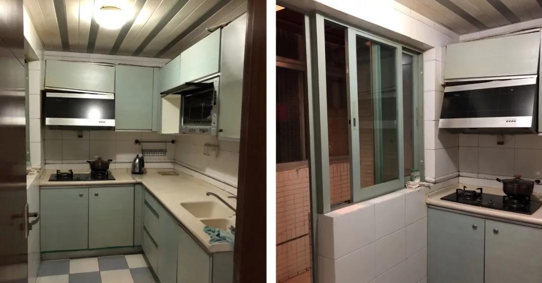 金属|79㎡旧房改造,阳台打通纳入厨房,莫兰迪配色超高级