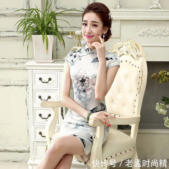 印花|改良旗袍轻松演绎复古时尚,让妹纸们更加的知性优雅、明艳动人