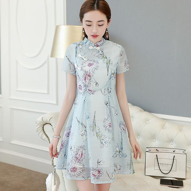 棉麻|东方古韵的改良旗袍裙,轻松秀出玲珑曲线之美,让人着迷