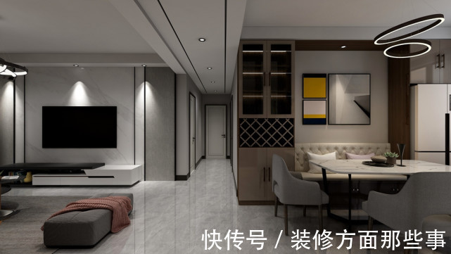 装修|128平黑白灰现代三居室,硬朗成熟,也不失优雅情调