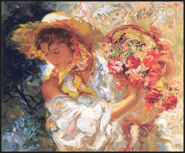 西班牙!千人一面的现代型美女;西班牙画家Jose Royo写实人物油画