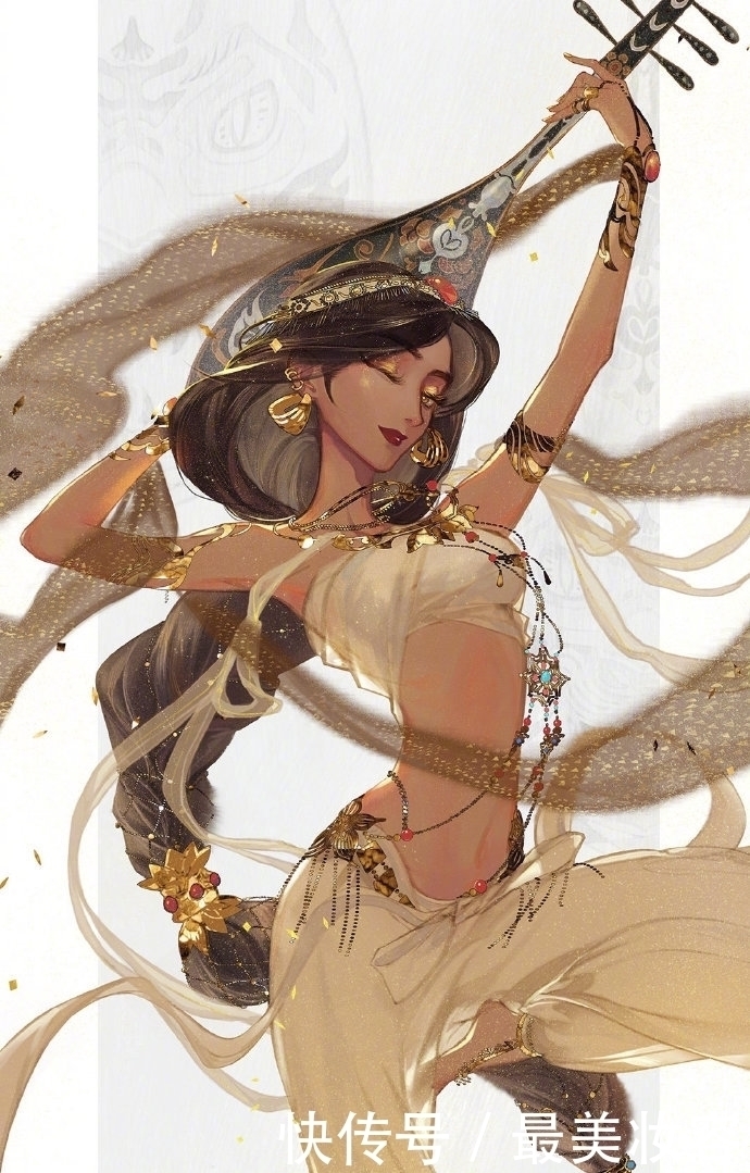 古风|古风迪士尼公主更新,爱洛和汉服绝配,茉莉反弹琵琶好美