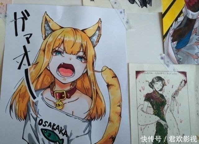 学生党生活丰富,动漫社展览的临摹感觉不怎么样?艺术生才能看懂