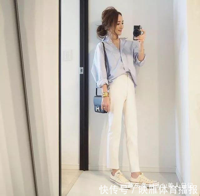 阔腿裤 仅158高、两个孩子的辣妈,她的轻熟风穿搭,才值得中年女人借鉴