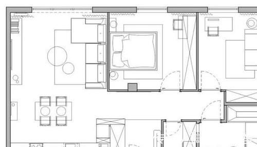隔断|66㎡两居,以储物柜做隔断,以墨绿和原木配色,实用的文艺范儿