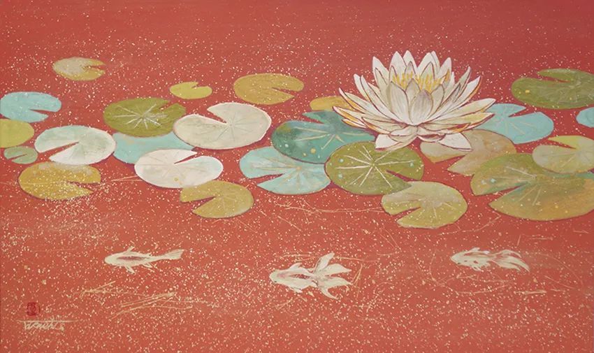 画家#这位日本画家的画有一种静谧的精致感,唤起一种沉思、空灵的感觉