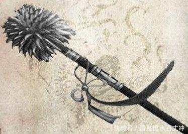 铁蒺藜骨朵是古代的一种兵器,用铁或硬木制成,一头装柄﹐一头长圆形