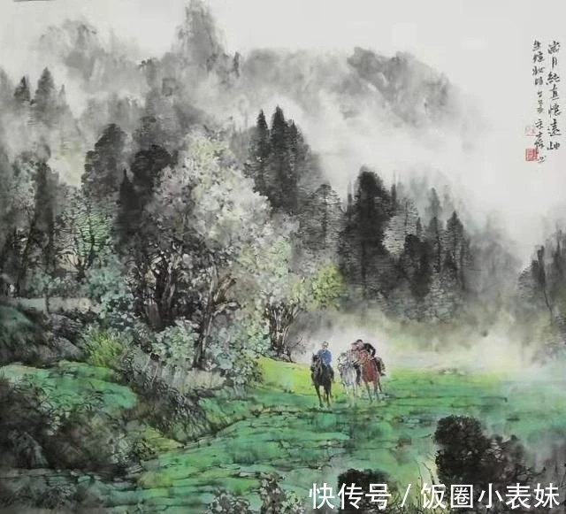 山水画|宋士操雪域山水画,自然唯美!