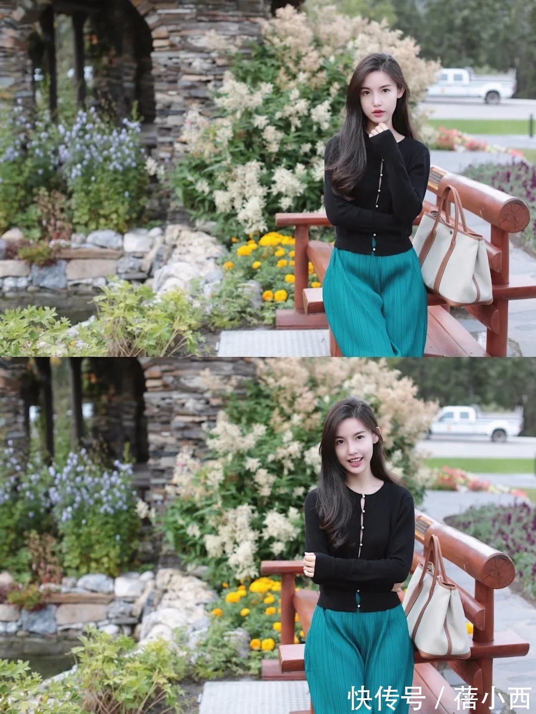 小姐姐|秋天建议30+女性多穿“黑色针织衫”,搭配半身裙,优雅到骨子里