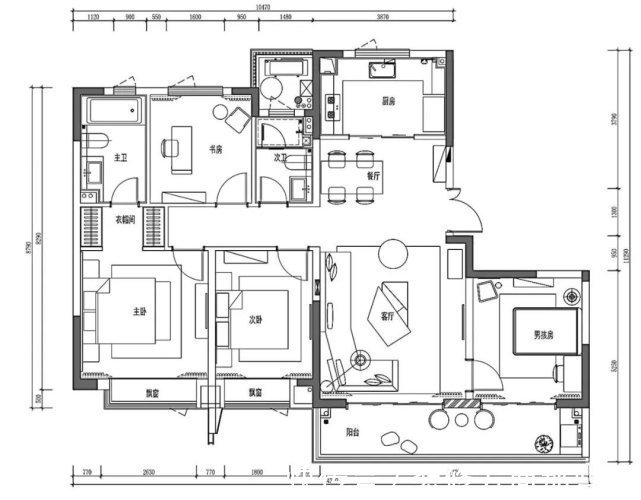 角度看|193平现代风四居室,一眼看去这些设计让人着迷