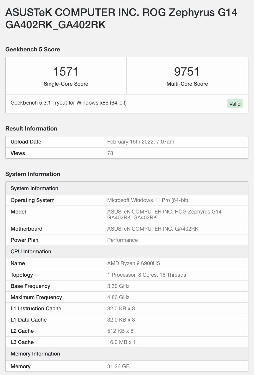 geekbench|AMD R9 6900HS Geekbench 跑分出炉：多核均明显提升