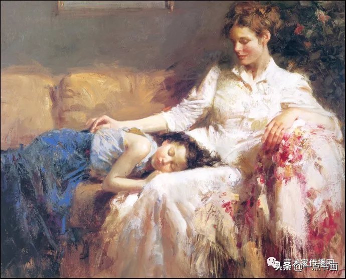 美术学院$皮诺德埃尼的油画人物,色彩斑斓,动静结合,光彩照人