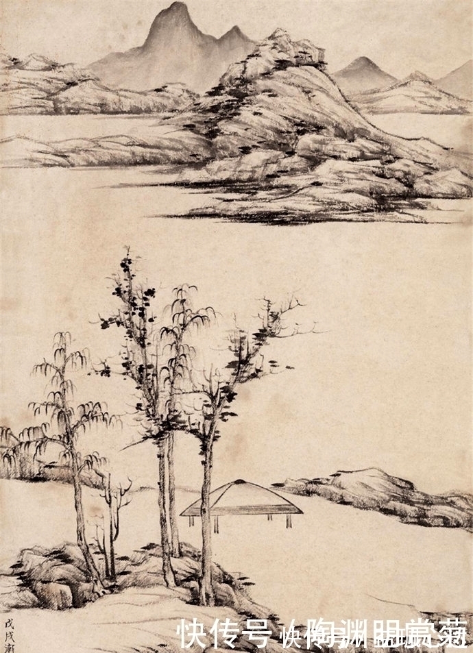 清四僧|清冷疏旷,超然物外,清代画家弘仁山水画欣赏