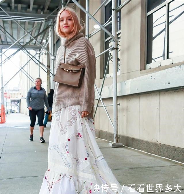 印花|毛衣跟半裙的搭配真是神仙搭配,春天少女温暖系列,美到犯规了!