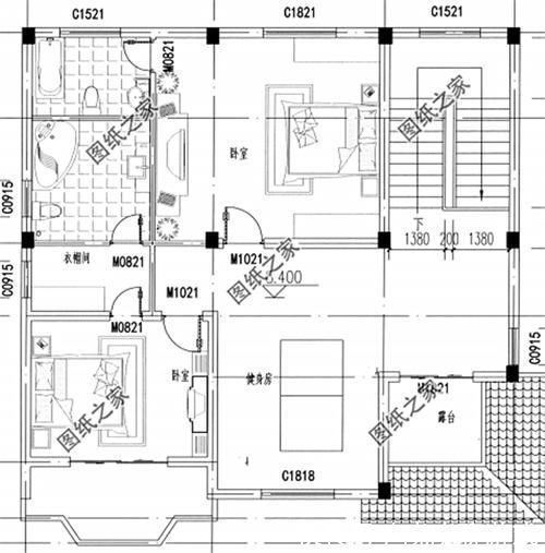 图纸|农村三层自建房平面图,经济实用,谁看了都想建