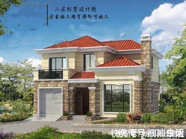 别墅|8套二层带车库农村别墅,不到30万的造价,实用省钱非常划算