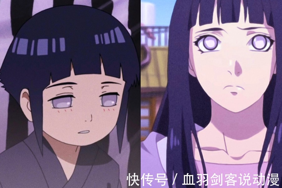 红豆|火影中女忍者的颜值变化:雏田从小可爱,照美冥红豆中年发福