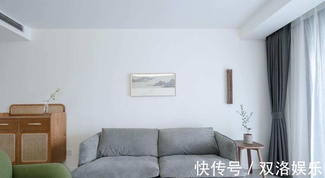 电视机|105平现代风婚房,清静淡雅温馨舒适,不到5个月就全部完工