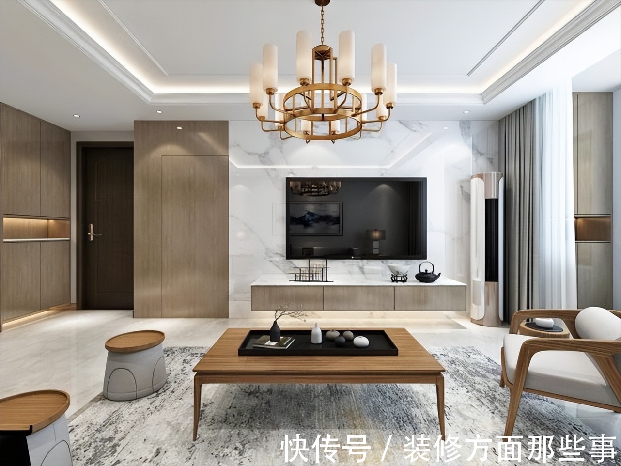 中式|130平现代中式三居室,整个空间呈现一种有意境的美感