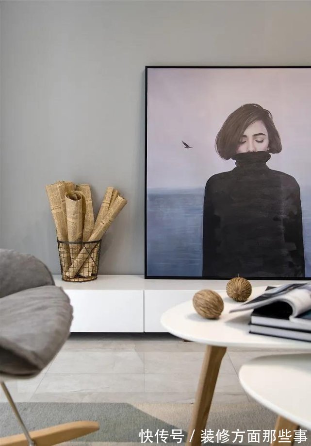 客厅|68㎡复古风二居室大黄大绿又不俗气,氛围感十足反而