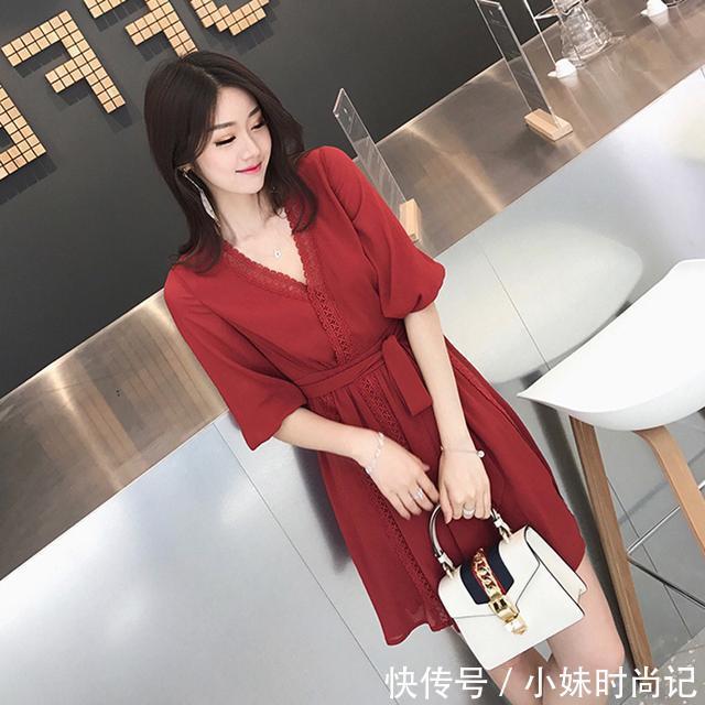 版型 时尚优雅的大码连衣裙,最喜欢第五款,修身显瘦还减龄哦