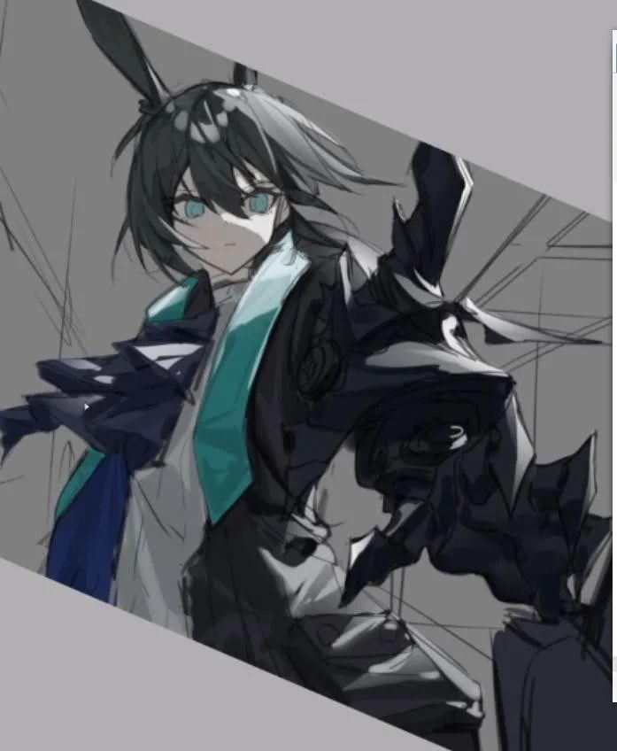  米娅|54张步骤图，带你绘制一个帅气的伪厚涂阿米娅