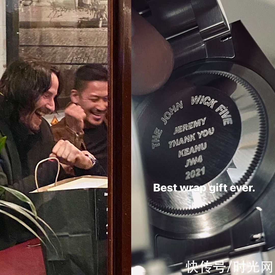 marin$基努里维斯送《疾速追杀》替身劳力士手表 每只价值12万