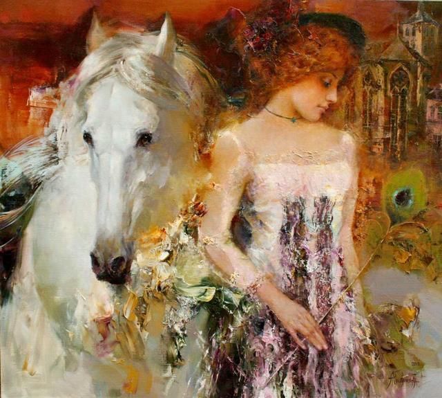 艺术学院!奔放的心:俄罗斯女画家安捷利卡超凡脱俗、别具一格的油画作品