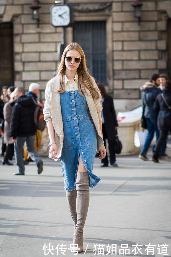 搭配|只穿长裤不闷么?令人心动的穿搭组合裙子+靴子,确实很有魅力