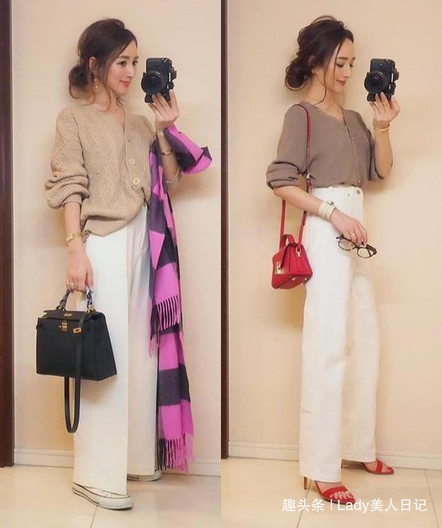 大长腿 仅158高、两个孩子的辣妈,她的轻熟风穿搭,才值得中年女人借鉴
