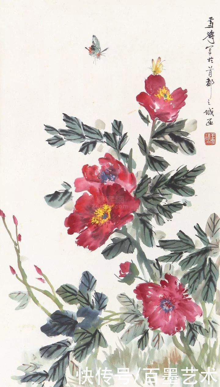 小写意|唯有牡丹真国色!小写意牡丹画150幅,美醉了