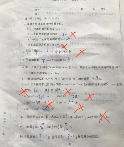 孩子们|五年级数学期中考试卷分析，讲过几遍的题还错，到底是什么原因？