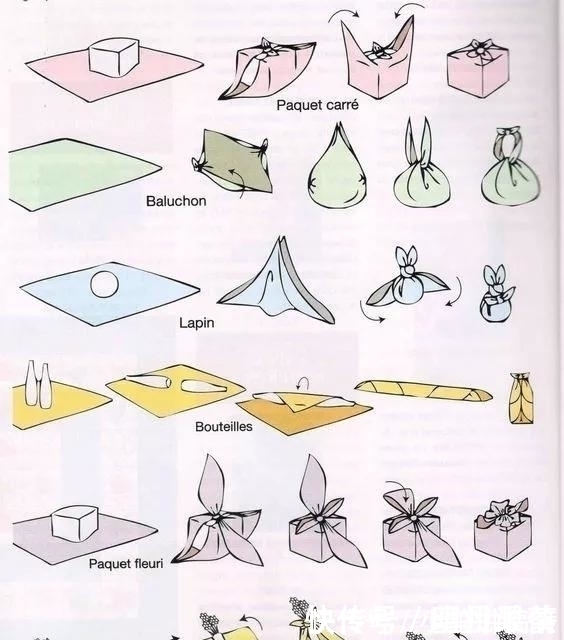 高颜值|一块布打两个结，变身大容量高颜值收纳包，几十种折法好强大