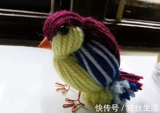 织毛衣剩下一点毛线,留着做什么DIY小鸟玩偶吧,孩子可喜欢了