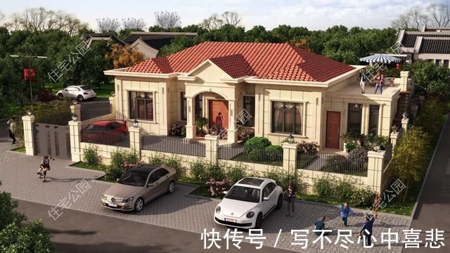 占地面积|给农村父母盖养老房，这10套小平层真心不错，神龛堂屋火炕全都有