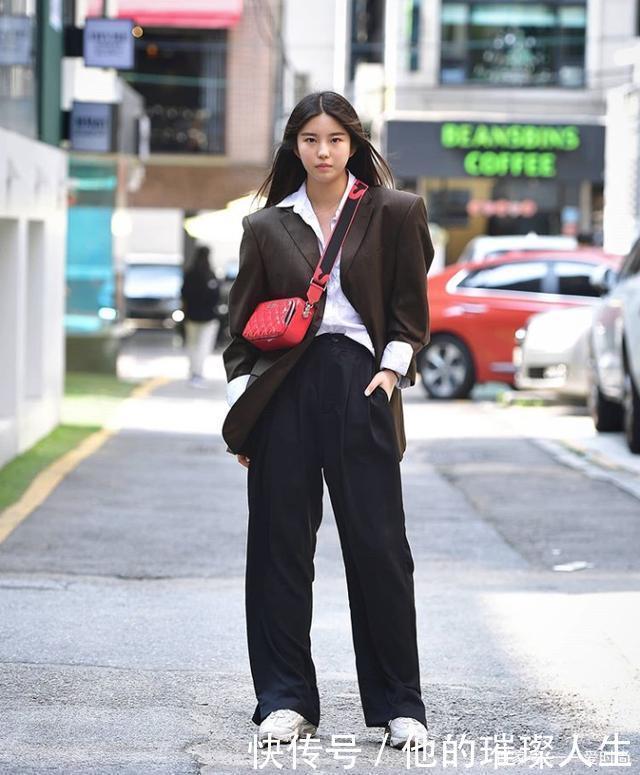 韩国女生真会穿，各种西装时髦帅气，简单易学，论会穿就服她们