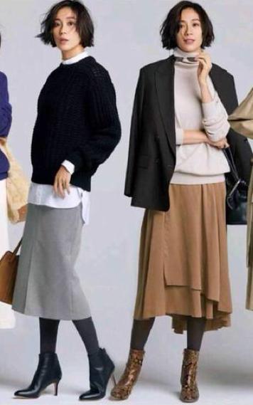 干练 “阔腿裤”失宠了！2020年流行穿这条裤半裙配短靴，优雅干练