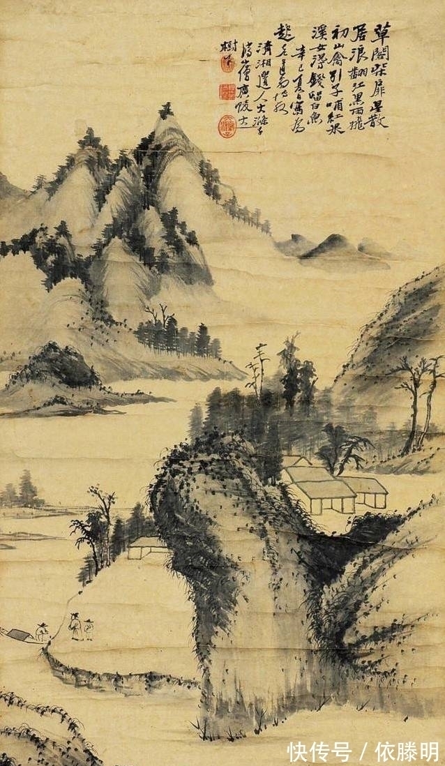 花鸟画@石涛,八大感时花溅泪,恨别鸟惊心的悲怆之情只能通过笔画于纸上