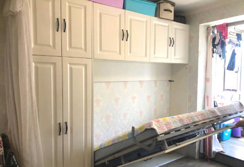 实用|60㎡小蜗居,客厅安装墨菲床挤出一个卧室,阳台抬高10cm太实用了