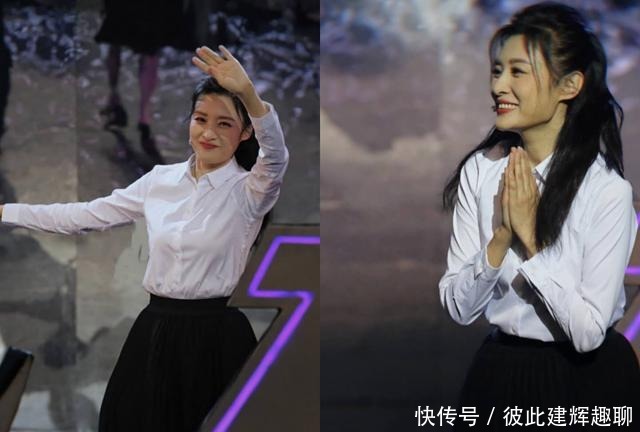 周涛都这么时髦了?绿色衬衣配伞裙,马尾用5毛钱皮筋扎出新花样