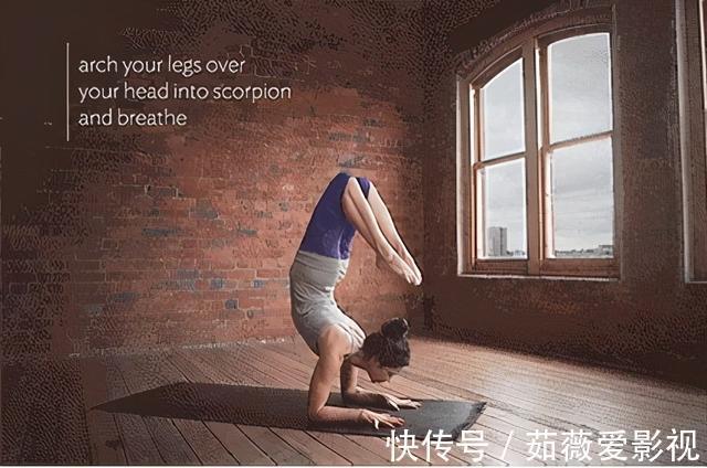 体式|韩国瑜伽达人王雅英,穿高跟鞋练蝎子式,既柔软又有力量感