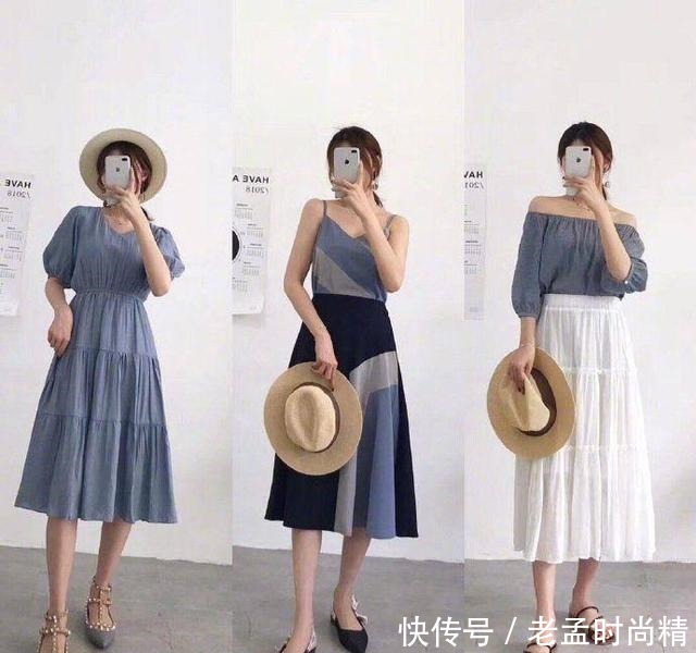 泡泡袖V领连衣裙, 可以展现锁骨, 修饰纤细的天鹅颈温柔迷人